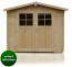 Gartenhaus 3,4 x 3,4 Meter (inkl. Dach) | Naturbelassen | Satteldach | 28 mm Blockbohlen Abbildung