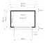 Holz-Gartenhaus 1,39 x 1,91 Meter (inkl. Dach) | Natur | Pultdach Abbildung