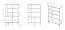 Vitrine Kumpula 02, Farbe: Dunkelblau - Abmessungen: 152 x 92 x 40 cm (H x B x T), mit 4 Türen und 4 Fächern