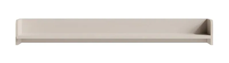 Wandregal | schlichtes Design | Farbe: Beige mit Holzstruktur | eine Ablagefläche | Maße: 133,5 x 22 x 17 cm | Hängeregal | für Wohnzimmer