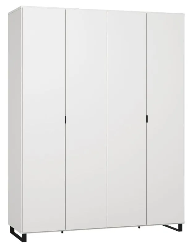 Drehtürenschrank / Kleiderschrank Chiflero 40, Farbe: Weiß - Abmessungen: 239 x 185 x 57 cm (H x B x T)