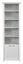 Regal Bibaor 01, Farbe: Eiche Weiß - 209 x 67 x 41 cm (H x B x T)