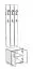 Garderobe Potes 02, Farbe: Weiß - 209 x 50 x 37 cm (H x B x T)