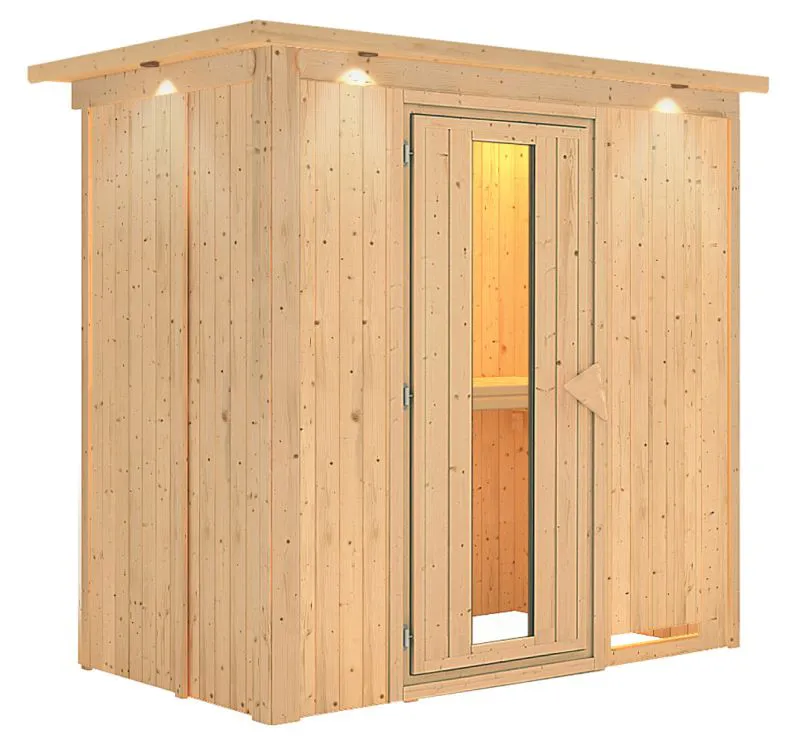 Sauna Giulia 02, 68 mm Wandstärke - 210 x 132 x 202 cm (B x T x H)