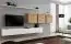 Wohnwand im schlichten Design Balestrand 108, Farbe: Weiß / Eiche Wotan - Abmessungen: 150 x 340 x 40 cm (H x B x T), mit Push-to-open Funktion