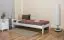 Einzelbett / Gästebett Kiefer Vollholz massiv weiß lackiert A8, inkl. Lattenrost - Abmessungen: 80 x 200 cm