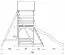 Spielturm S14A inkl. Wellenrutsche, Doppelschaukel-Anbau, Sandkasten, Kletterwand und überdachte Sitzbank - Abmessungen: 340 x 380 cm (B x T)