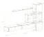 Wohnwand im stylischen Stil Balestrand 297, Farbe: Grau / Schwarz - Abmessungen: 200 x 310 x 40 cm (H x B x T), mit genügend Stauraum