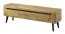TV-Unterschrank mit drei Schubladen Polmadie 03, Farbe: Eiche Artisan / Schwarz - Abmessungen: 50 x 160 x 40 cm (H x B x T)