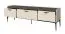 Wohnzimmer Komplett - Set A Manono | 7-teilig | Farbe: Creme | LED-Beleuchtung | Soft Close System | Metallbeine