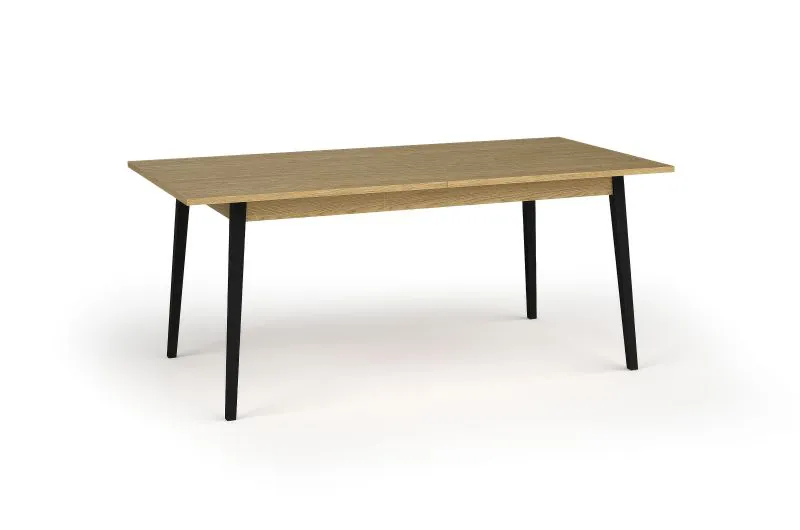 Ausziehbarer Esstisch mit vier Standbeinen Amfipoli 06, Farbe: Eiche Baltic, ausziehbar bis 200 cm, Maße: 160 x 90 cm, für Esszimmer