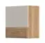 Hängeschrank Gataivai 32, Farbe: Beige Hochglanz / Walnuss - Abmessungen: 56 x 55 x 30 cm (H x B x T)