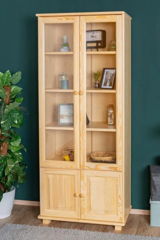 Vitrinenschrank Kiefer natur