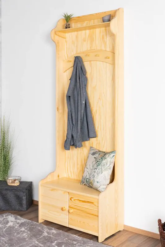 Garderobe Kiefer massiv Vollholz natur 31 - Abmessung 200 x 72 x 37 cm