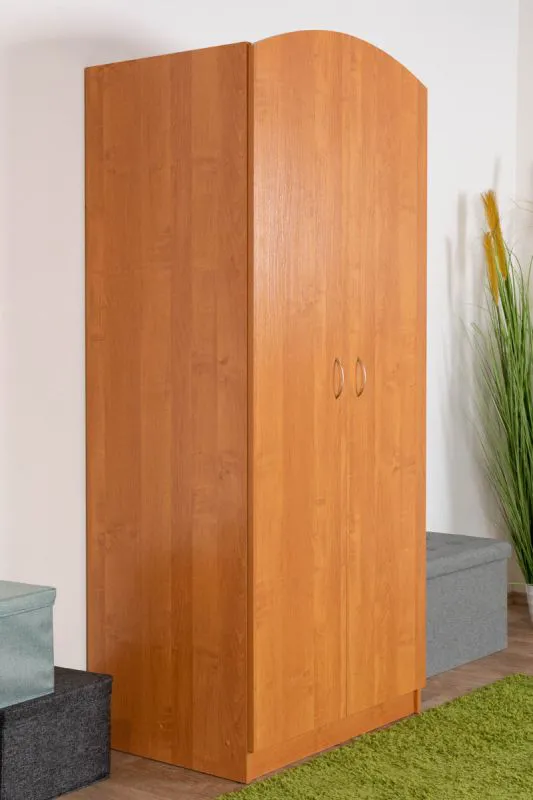 Drehtürenschrank / Kleiderschrank Plata 04, Farbe: Erle - 190 x 80 x 55 cm (H x B x T)