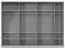 Drehtürenschrank / Kleiderschrank Siumu 26, Farbe: Weiß / Weiß Hochglanz - 224 x 317 x 56 cm (H x B x T)
