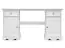 Schreibtisch Gyronde 23, Kiefer massiv Vollholz, weiß lackiert - 77 x 155 x 53 cm (H x B x T)