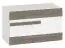 Schuhschrank Knoxville 21, Farbe: Kiefer Weiß / Grau - Abmessungen: 47 x 80 x 42 cm (H x B x T), mit 1 Klapptür und 4 Fächern