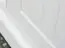Vitrine Gyronde 14, Türanschlag links, Kiefer massiv Vollholz, Farbe: Weiß / Walnuss - 190 x 60 x 45 cm (H x B x T)