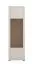 Vitrinenschrank | Metallgriffe | Farbe: Kaschmir | ABS-Kanten | 5 Fächer | elegantes Design | 2 Glaseinlegeböden | Maße: 58 x 35 x 194 cm | für Wohnzimmer