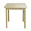 Tisch Kiefer massiv Vollholz natur Junco 233A (eckig) - 60 x 60 cm (B x T)