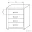 Kommode Lorengau 02, Farbe: Sonoma Eiche - Abmessungen: 90 x 80 x 40 cm (H x B x T)