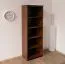 Regal Mojokerto 12, Farbe: Walnuss / Schwarz - Abmessungen: 194 x 55 x 39 cm (H x B x T)