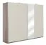 Schiebetürenschrank / Kleiderschrank Sabadell 14, Farbe: Eiche / Beige Hochglanz - 222 x 269 x 64 cm (H x B x T)