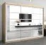Schiebetürenschrank / Kleiderschrank Aizkorri 06B mit Spiegel, Farbe: Eiche Sonoma / Weiß matt - Abmessungen: 200 x 250 x 62 cm (H x B x T)