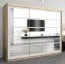 250 cm breiter Kleiderschrank mit 10 Fächern und 3 Türen | Farbe: Sonoma Eiche / Weiß Abbildung