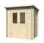 Holz-Gartenhaus 1,98 x 1,28 Meter (inkl. Dach) | Naturbelassen | Pultdach Abbildung