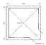 Holz-Gartenhaus 3,7 x 3,7 Meter (inkl. Dach) | 2 Fenster | 40 mm Blockbohlen |natur unbehandelt | Zeltdach | inkl. Fußboden | aus nordischer Fichte Abbildung