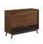 Kommode Salleron 07, Eiche massiv geölt, Farbe: Tabacco, vier Schubladen, teilweise Push-to-open Funktion, Maße: 90 x 121 x 45 cm, für Wohnzimmer