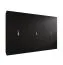 Drehtürenschrank | 6 Türen | Farbe: Schwarz | 3 Kleiderstangen | Griffe: Kaschmir | 3 Fächer | Maße: 300 x 52 x 202 cm | Soft-Close-Funktion