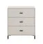 Kommode | 3 Schubladen | Farbe: Kaschmir | modernes Design | Maße: 80 x 40 x 90 cm | ABS-Kanten | Beine & Griffe: Schwarz | für Schlafzimmer