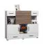 Kommode Bulolo 13, Farbe: Weiß / Nuss - Abmessungen: 103 x 120 x 44 cm (H x B x T)