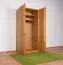 Kleiderschrank / Drehtürenschrank Fazenda 01, Farbe: Natur, Eiche teilmassiv – 222 x 104 x 61 cm (H x B x T)