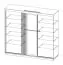 Schiebetürenschrank / Kleiderschrank Trevalli 19, Farbe: Eiche / Schwarz - Abmessungen: 224 x 240 x 66 cm (H x B x T)