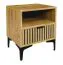 Nachtkommode mit 1 Schublade Calmuco 14 | Eiche Craft Gold / Schwarz | Griffe & Beine: Metall | 51 x 45 x 40 cm | ABS-Kanten | 1 Fach