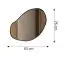 Stylischer Spiegel in einer außergewöhnlichen Form Allalinhorn 01, Farbe: Schwarz matt - Abmessungen: 76 x 83 cm (H x B)