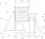 Spielturm S20D, Dach: Grün, inkl. Wellenrutsche, Doppelschaukel-Anbau, Balkon, Sandkasten und Holzleiter - Abmessungen: 522 x 363 cm (B x T)