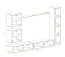 Wohnwand im modernen Stil Balestrand 276, Farbe: Eiche Wotan - Abmessungen: 180 x 280 x 40 cm (H x B x T), mit Push-to-open Funktion