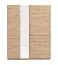 Schiebetürenschrank | Farbe: Eiche Artisan | 1 Spiegeltür | 2 Kleiderstangen | 2 Fächer | Kleiderschrank | ABS-Kanten | Maße: 145,5 x 60 x 217,5 cm