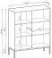 Große Kommode Worthing 61, Farbe: Grau / Gold - Abmessungen: 125 x 104 x 39 cm (H x B x T)