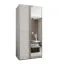 Kleiderschrank / Schiebetürenschrank | 6 Fächer | 2 Kleiderschrank | 245,5 x 120 x 64 cm | Farbe: Weiß | Soft-Close | 2 Schiebetüren | Spiegel