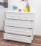 Kommode Kiefer massiv Vollholz weiß lackiert 013 - Abmessung 100 x 100 x 42 cm (H x B x T)