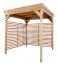 Seitenwand für Holzpavillon "Almsee", unbehandelt, aus österreichischer Hochgebirgslärche, Lamellen: 44 / 20 mm, Maße: 149 x 177 (H x B)