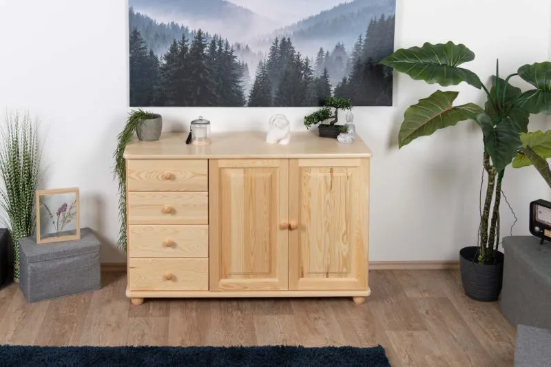 Massivholzkommode natur