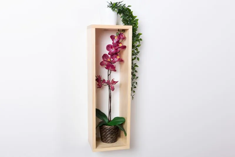 Hängeregal / Wandregal Kiefer massiv Vollholz natur Junco 292 - Abmessung 80 x 25 x 20 cm