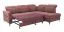 Ecksofa Turnhout 02, Farbe: Rot - Abmessungen: 102 x 262 x 207 cm (H x B x T) - Ottomane: Rechts
